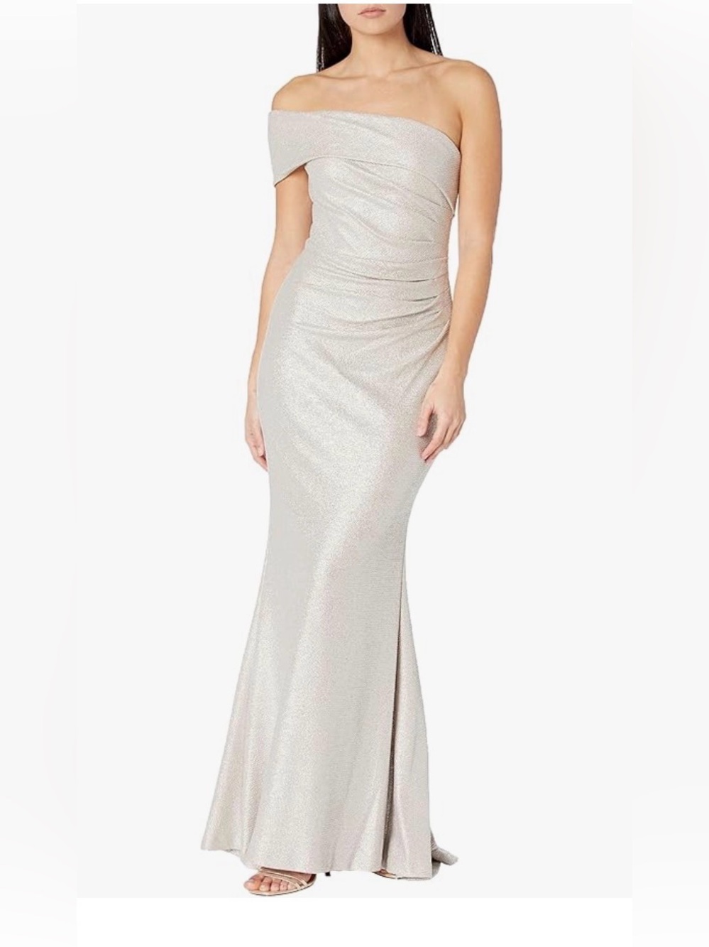 Eliza J Women's One Shoulder Formal Dress with Side Tucks